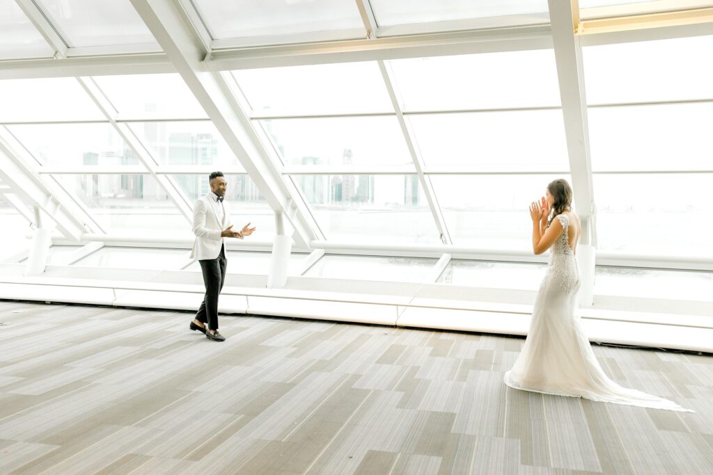 Chicago wedding photographer at Adler Planetarium