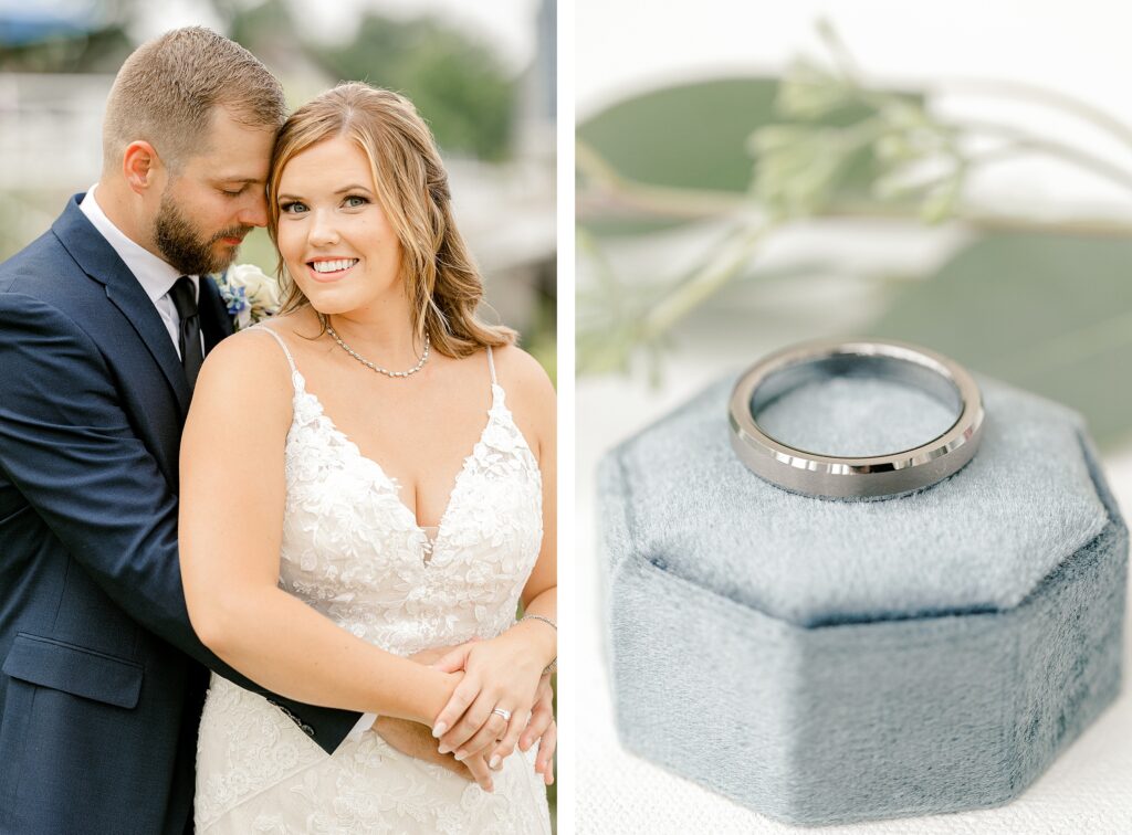 Sunset over Gun Lake during Mackenzie & Russell’s Bay Pointe Inn Shelbyville Michigan wedding