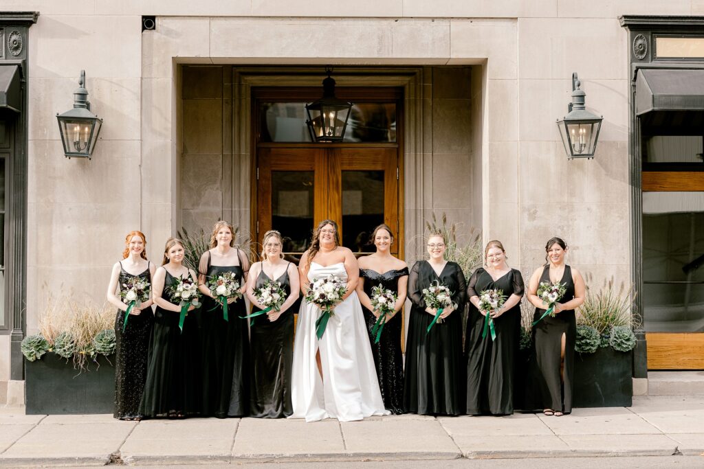 Detroit wedding photographer capturing portraits at The Colony Club