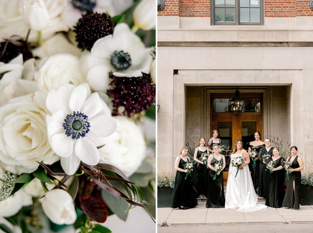 Detroit wedding photographer capturing portraits at The Colony Club