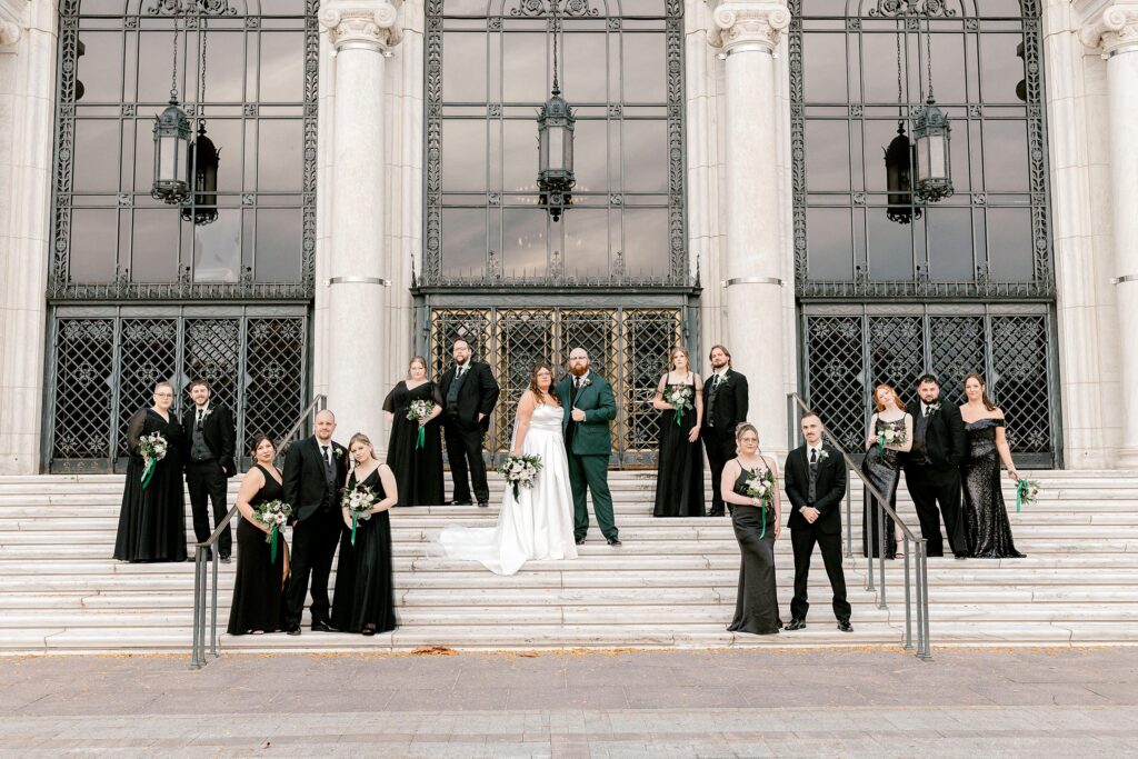 Detroit wedding photographer capturing portraits at The Colony Club