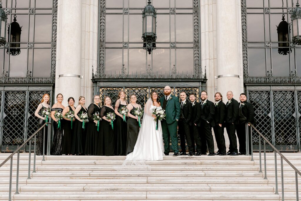 Detroit wedding photographer capturing portraits at The Colony Club