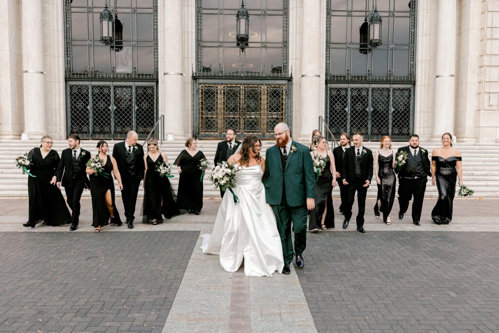 Detroit wedding photographer capturing portraits at The Colony Club