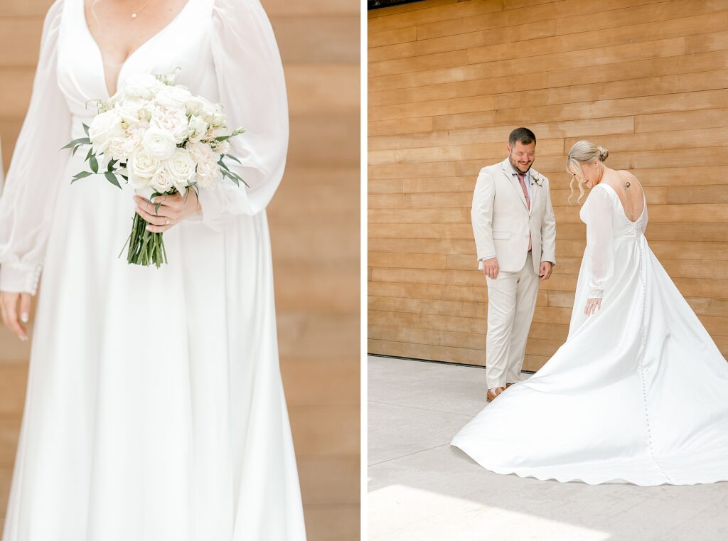 Outdoor terrace at Leona Road wedding venue in Grand Rapids