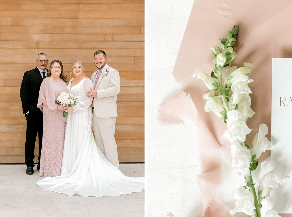 Family enjoying Rachel and Peter’s Leona Road wedding in Grand Rapids
