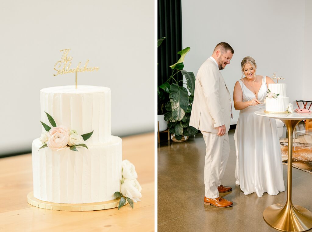 Reception details and decorations at Leona Road wedding in Grand Rapids