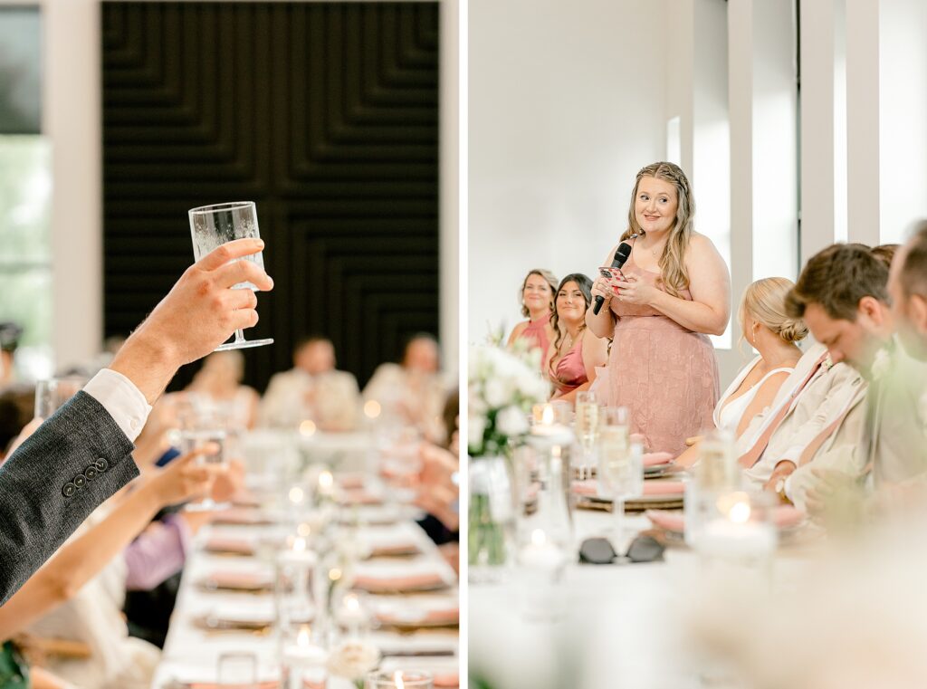 Reception details and decorations at Leona Road wedding in Grand Rapids