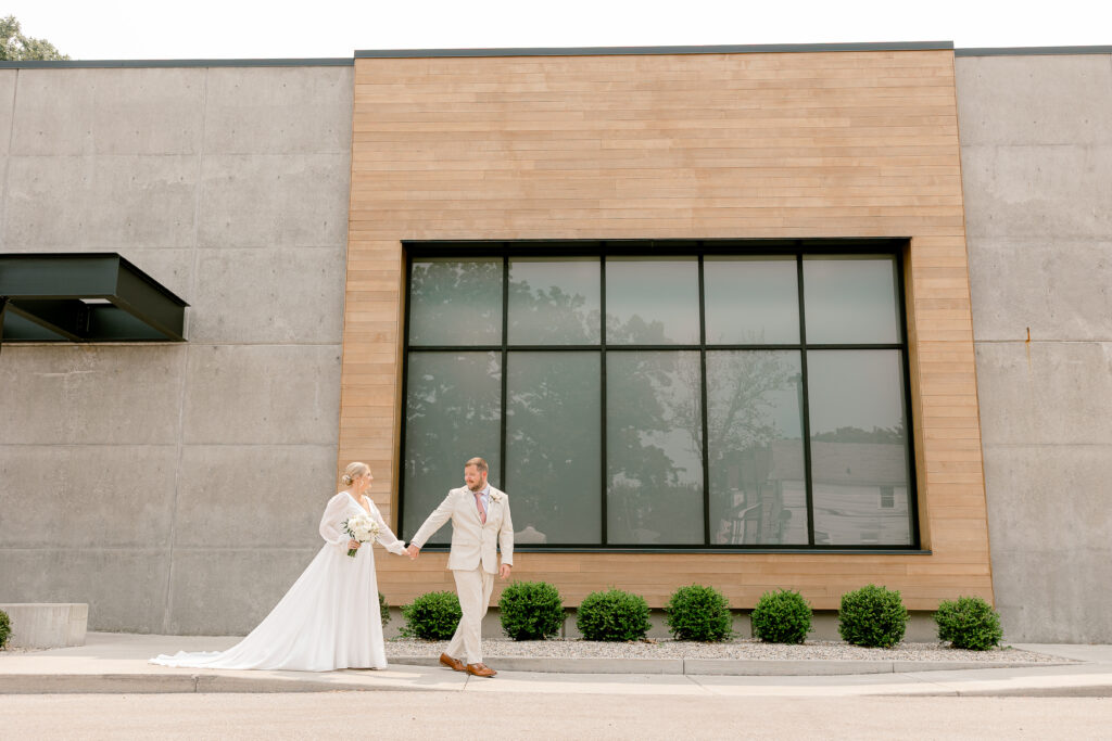 Grand Rapids Michigan wedding photographer capturing portraits at Leona Road venue