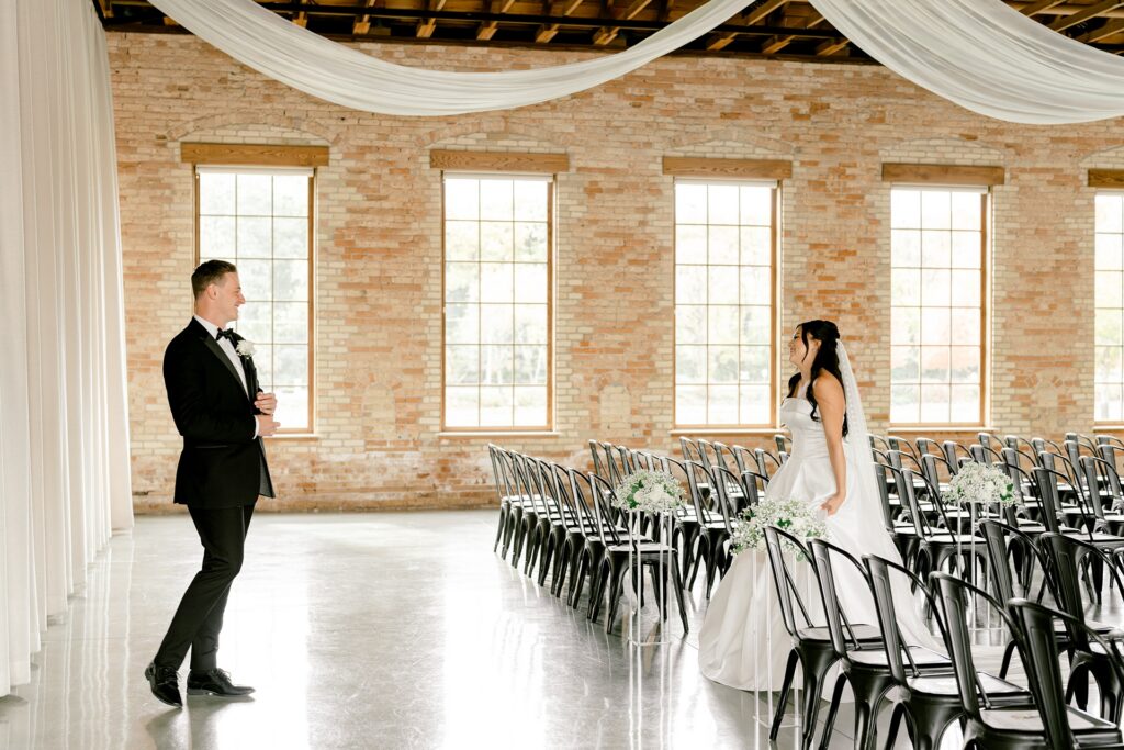 First look in the brick ceremony room at The BRIX on Fox